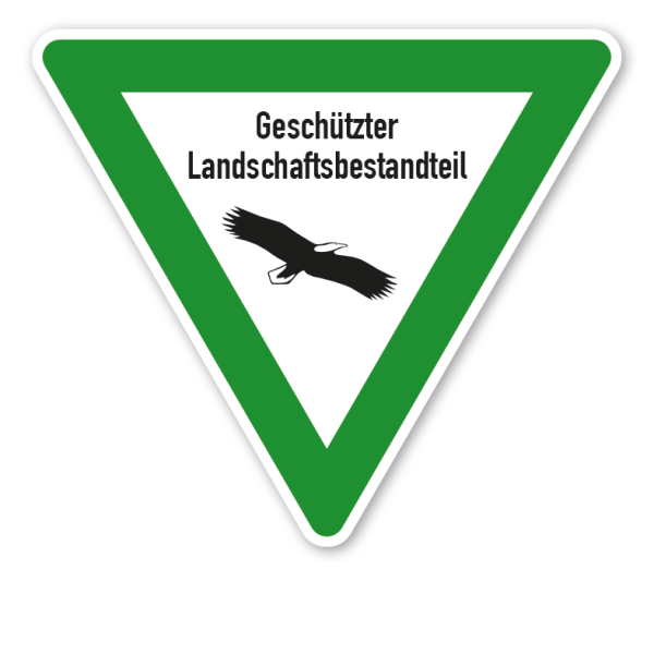 Verkehrsschild Geschützter Landschaftsbestandteil - Adler mit Text – VZ-PR-115