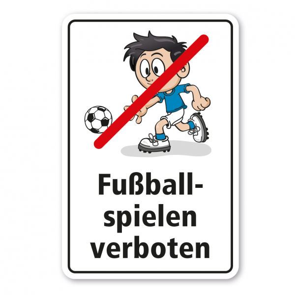 Spielplatz-Zusatzschild Fußballspielen verboten - Schilderserie SP-01