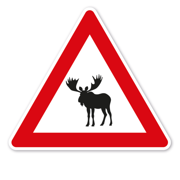 Verkehrsschild Achtung Elche – VZ-PR-281
