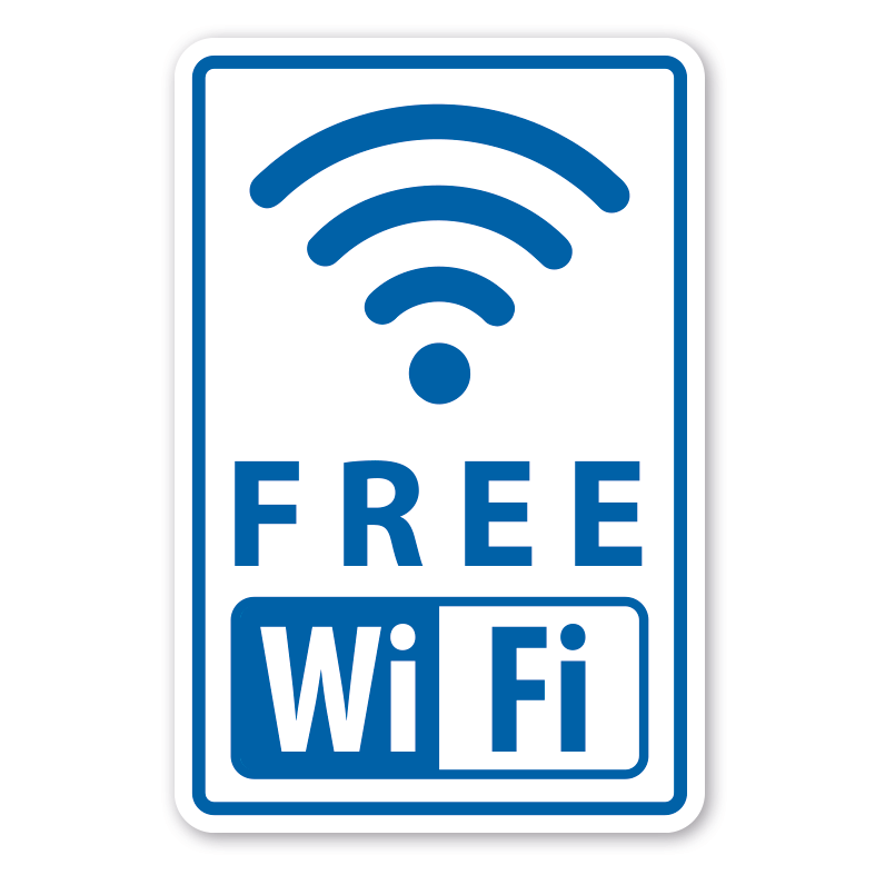 Freies Wlan An Schulen Pro Contra Hinweisschild Free WiFi - freies WLAN - HW-TS-118 | deinSchilderdruck.de
