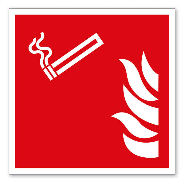 Brandschutzzeichen Mittel und Gegenstände zur Brandförderung - Zigarette