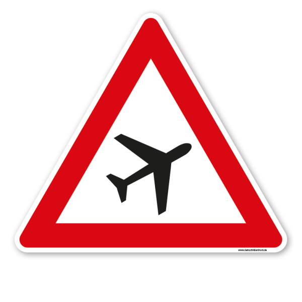 Bodenkleber für Lern- und Bewegungspfade - Flugbetrieb Aufstellung links - Verkehrszeichen VZ-101-20 - BWP-02-07-02 – Verkehrserziehung