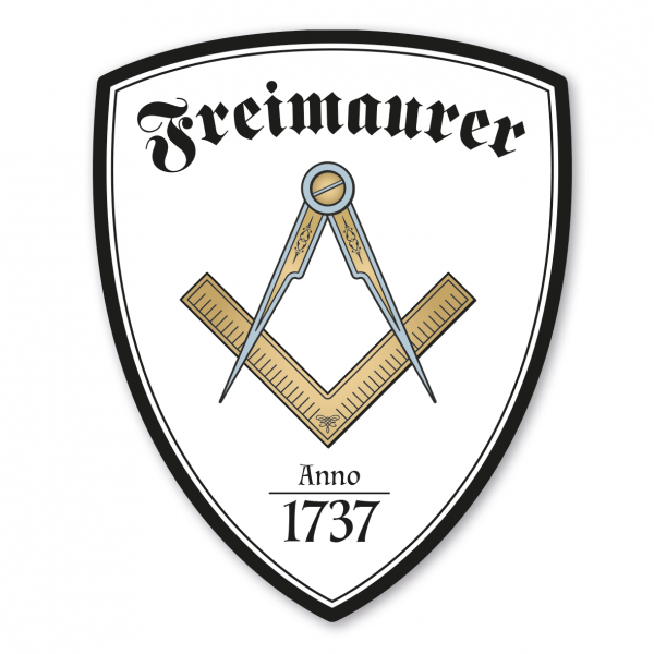 Maibaumschild / Wappenschild Freimaurer - mit Namen, Gründungsjahr oder Ihrem Wunschtext - Wappen W