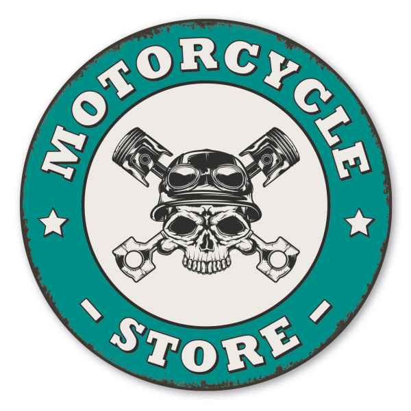 Firmenschild für Motorradläden im Retro Style Motorcycle Store - Motorradschild