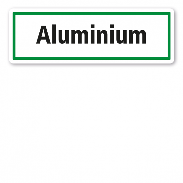 Schild zur Abfallentsorgung - Aluminium - GR