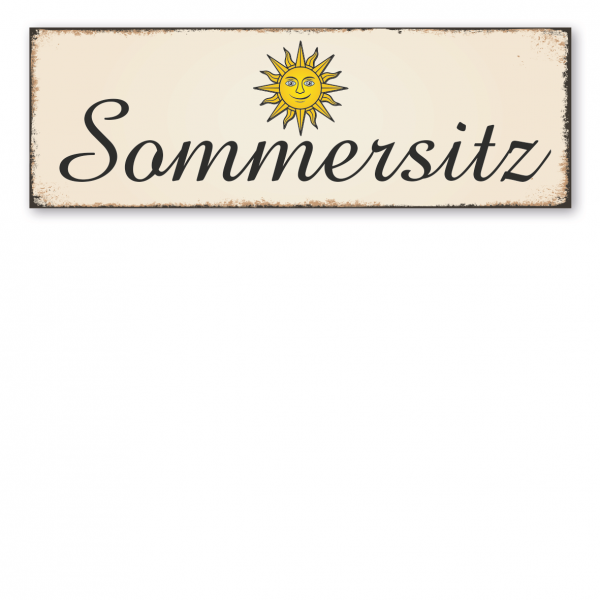 Retroschild / Vintage-Schild Sommersitz