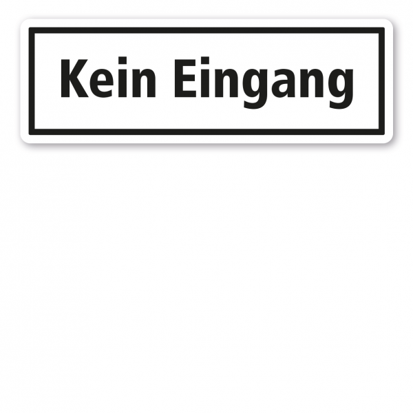 Textschild Kein Eingang