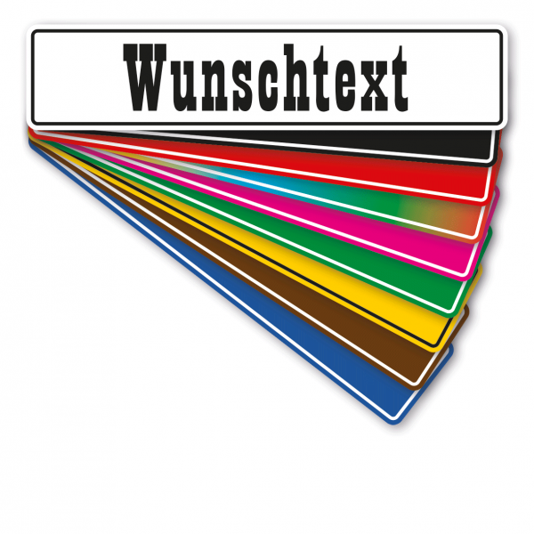 Truck / LKW - Schild in 9 Farben mit Wunschtext – Schrift Western