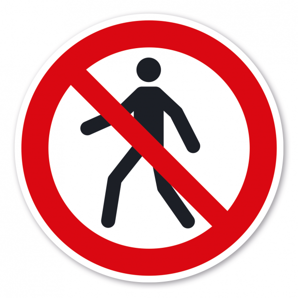 Verbotszeichen Für Fußgänger verboten – ISO 7010 - P004