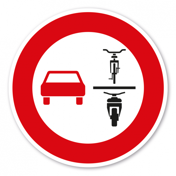 Verkehrsschild Verbot des Überholens von einspurigen Fahrzeugen für mehrspurige Kraftfahrzeuge und Krafträdern mit Beiwagen – VZ 277.1