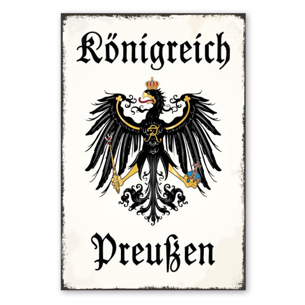 Retro Schild Königreich Preußen