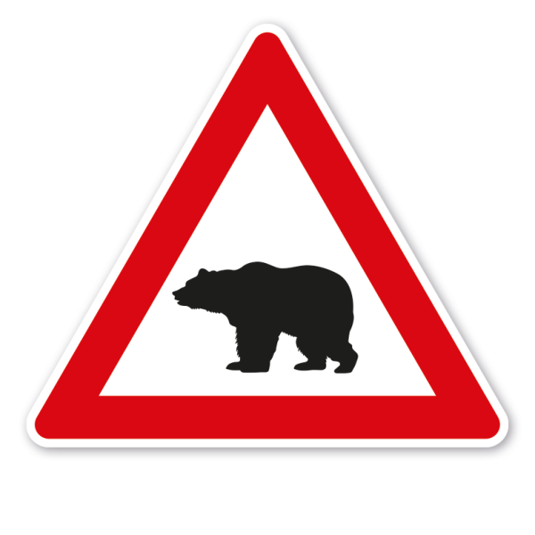 Verkehrsschild Achtung Bären – VZ-PR-93
