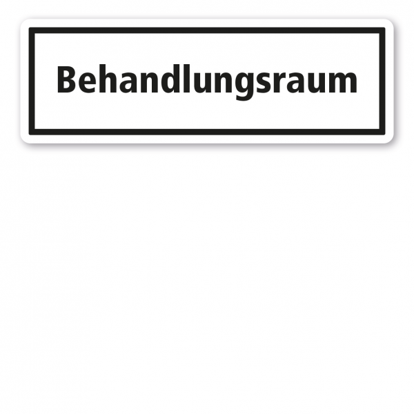 Textschild Behandlungsraum