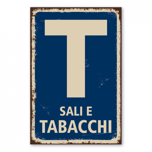 Retroschild / Vintage-Schild Sali e tabacchi - Tabakladenschild