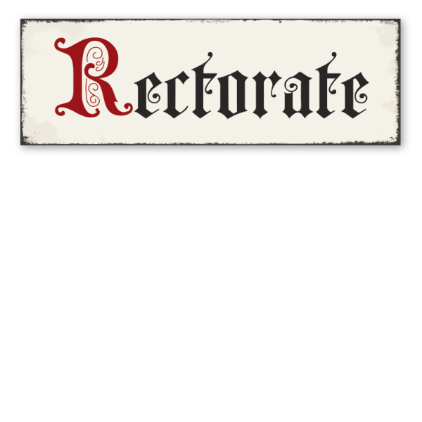 Retroschild Rectorate
