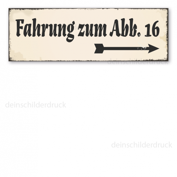 Bergbauschild Fahrung zum Abb. (Abbau) 16 - in Retro-Ausführung