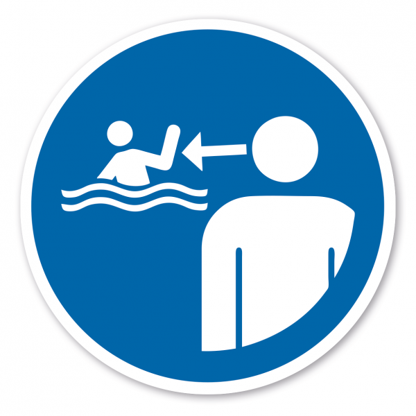 Gebotszeichen Kinder in Wassereinrichtungen beaufsichtigen – ISO 20712-1 - WSM002