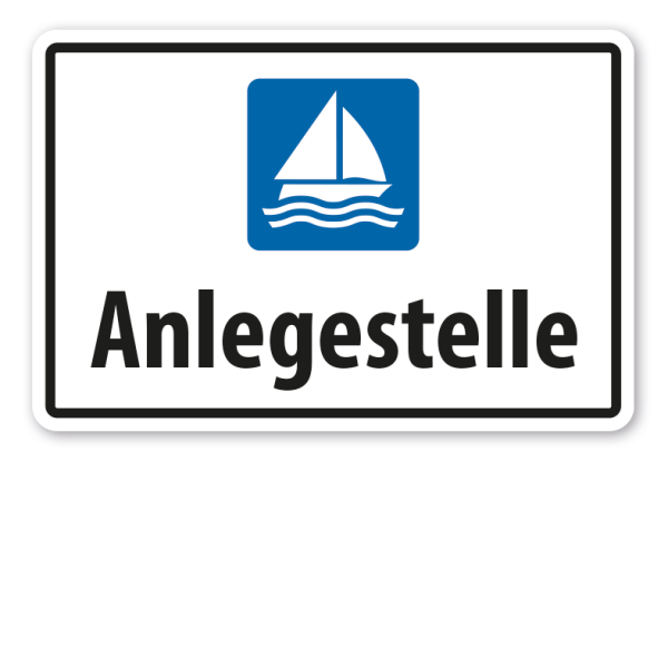 Schild Anlegestelle - Segelboote