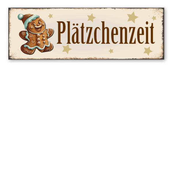 Retroschild Plätzchenzeit