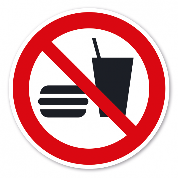 Verbotszeichen Essen und Trinken verboten – ISO 7010 - P022