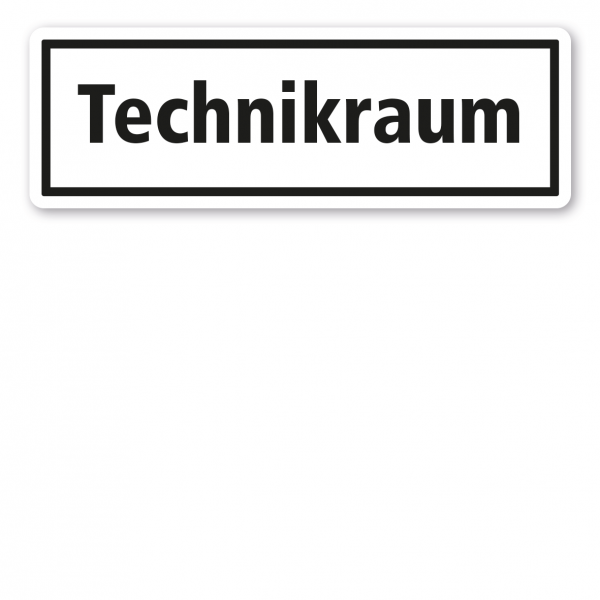 Textschild Technikraum