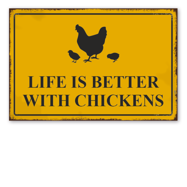 Retro Hofschild Life is better with chickens