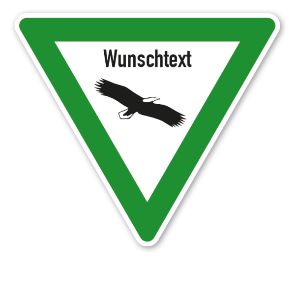 Verkehrsschild Naturschutzgebiet - Adler mit Wunschtext – VZ-PR-120