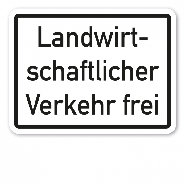 Zusatzzeichen Landwirtschaftlicher Verkehr frei - Verkehrsschild VZ-1026-36