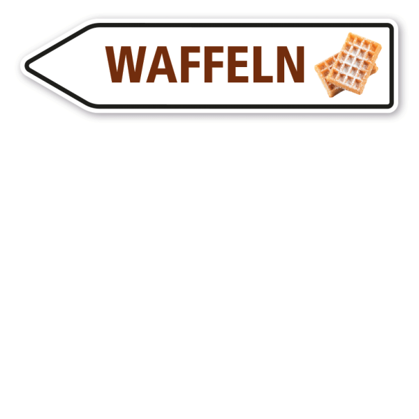 Pfeilschild / Pfeilwegweiser Waffeln