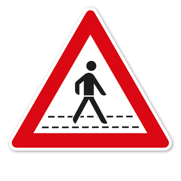 Verkehrsschild Achtung Nur gekennzeichnete Fußwege benutzen – VZ-PR-285