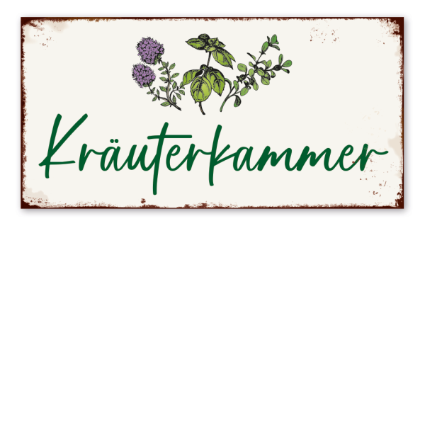 Retroschild Kräuterkammer