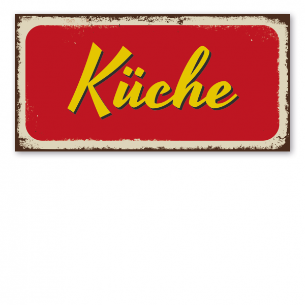 Retroschild / Vintage-Textschild Küche