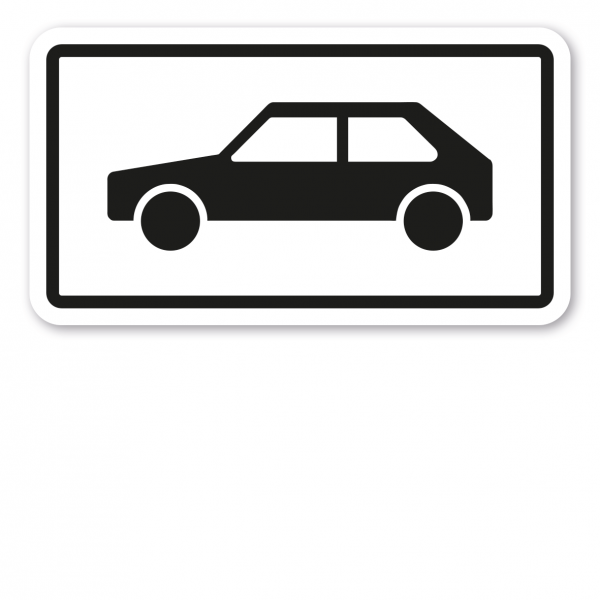 Zusatzzeichen Personenkraftwagen - PKW - Verkehrsschild VZ-1048-10