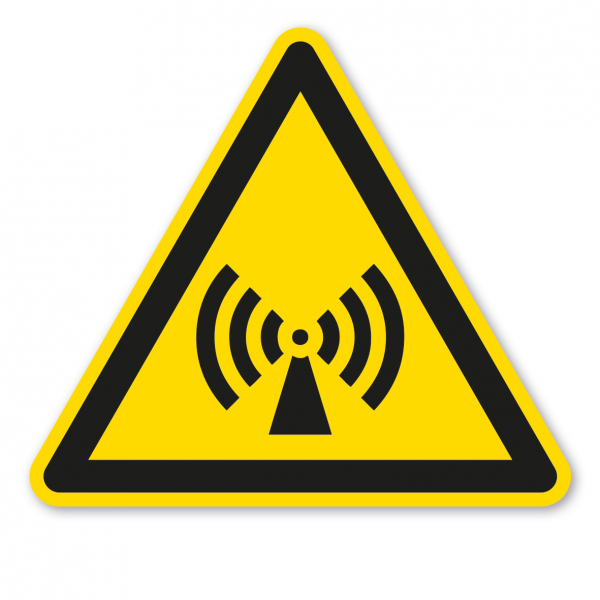 Warnzeichen Warnung vor nicht ionisierender elektromagnetischer Strahlung – ISO 7010 - W005