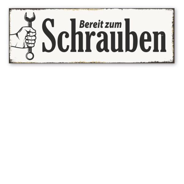 Retroschild Bereit zum Schrauben