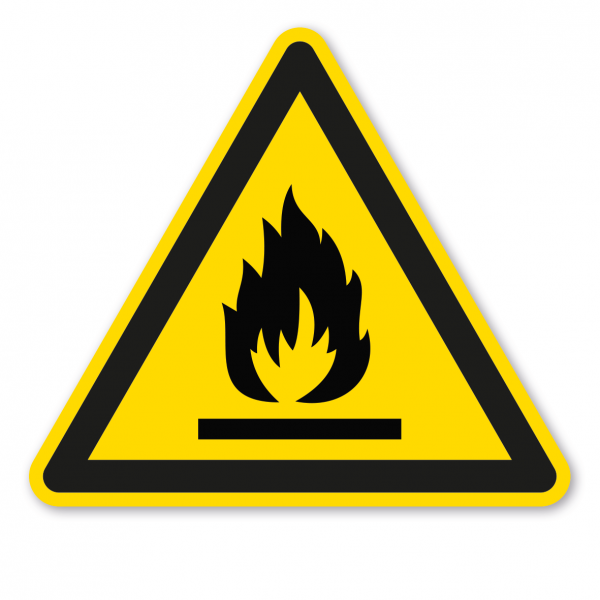 Warnzeichen Warnung vor feuergefährlichen Stoffen – ISO 7010 - W021