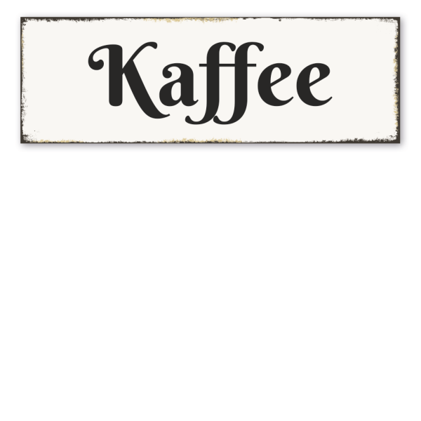 Retroschild Kaffee