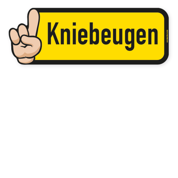 Info-Bodenkleber für Bewegungspfade - Kniebeugen – BWP-INFO-08