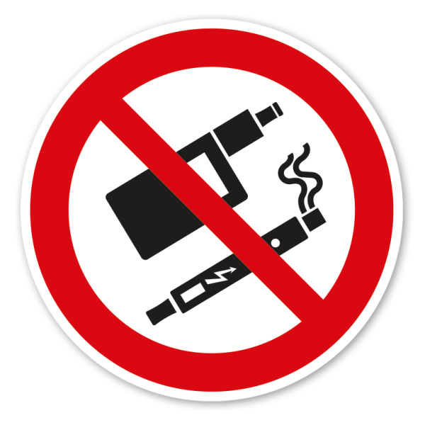 Verbotszeichen E-Zigaretten verboten