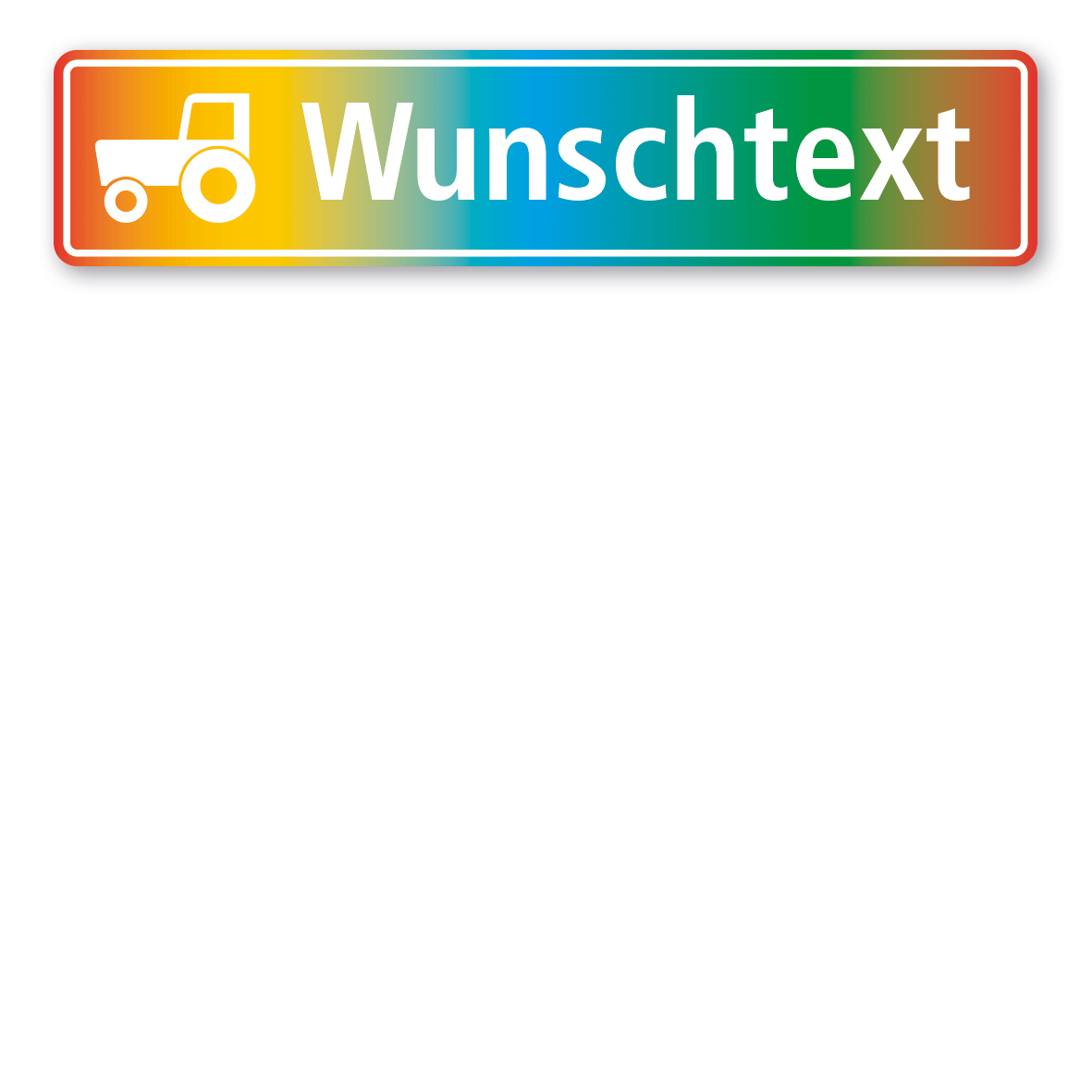 LKW-IND-03-Ihr-Wunschname-Regenbogen-Traktor-Schrift-normal