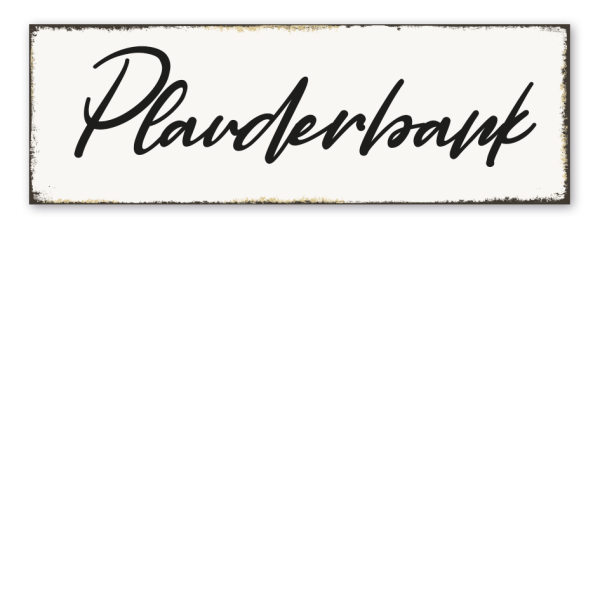 Retroschild Plauderbank