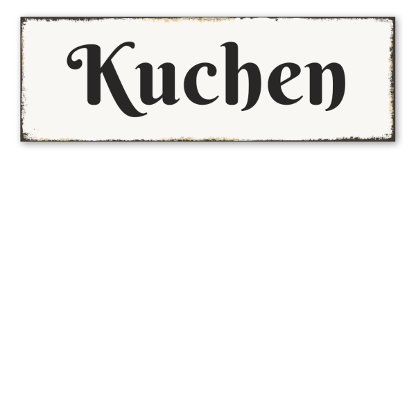 Retroschild Kuchen