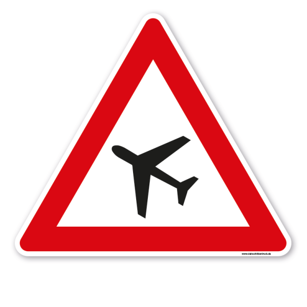 Bodenkleber für Lern- und Bewegungspfade - Flugbetrieb Aufstellung rechts - Verkehrszeichen VZ-101-10 - BWP-02-07-01 – Verkehrserziehung