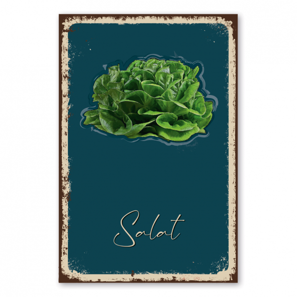 Retroschild / Vintage-Schild Salat