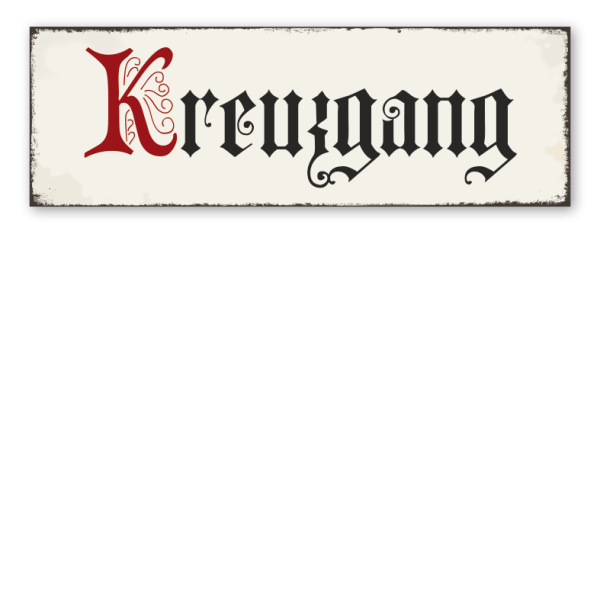 Retroschild Kreuzgang