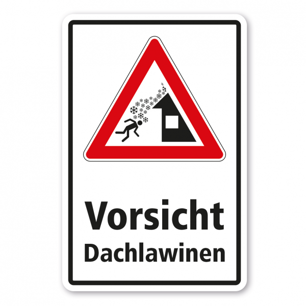 Winterdienstschild Vorsicht - Dachlawinen - Kombi