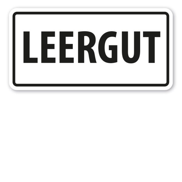 Hinweisschild Leergut