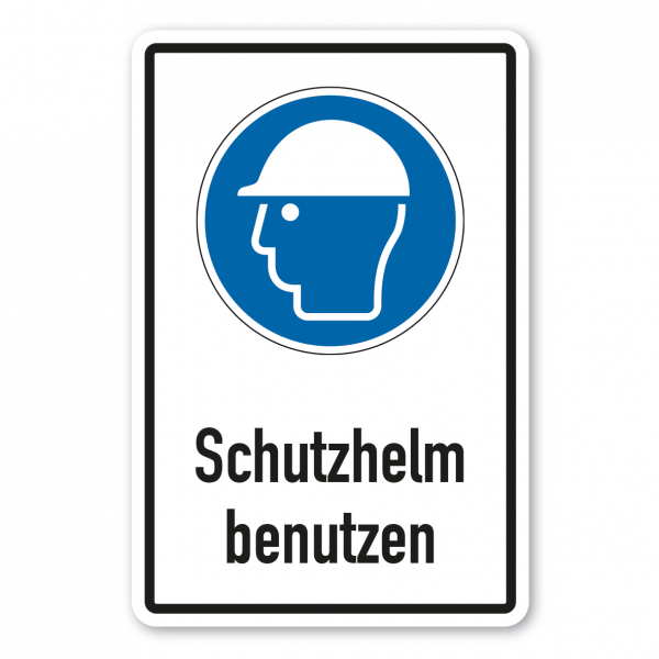 Gebotsschild Schutzhelm benutzen - Kombi – ISO 7010 - M014-K