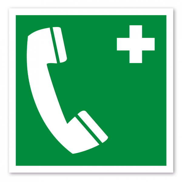 Rettungszeichen Notruftelefon - Rettungstelefon - ISO 7010 - E004