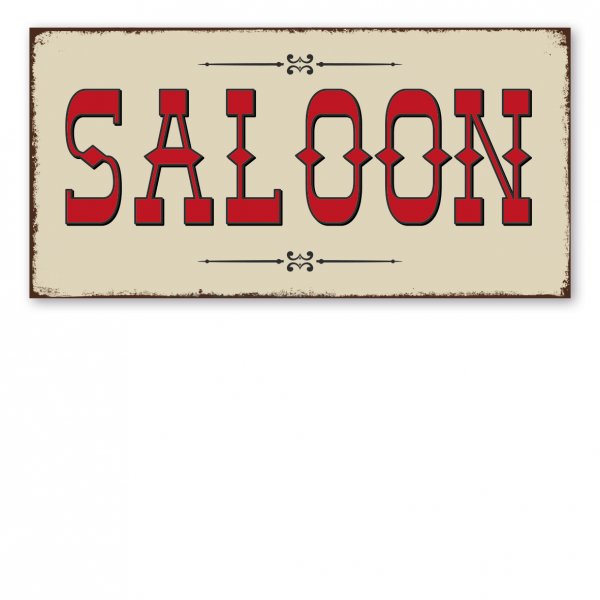 Retroschild / Vintage-Schild Saloon